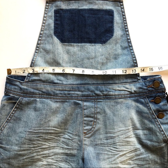 Forever 21 Denim Overalls Shorts Jeans One Piece - Picture 16 of 16